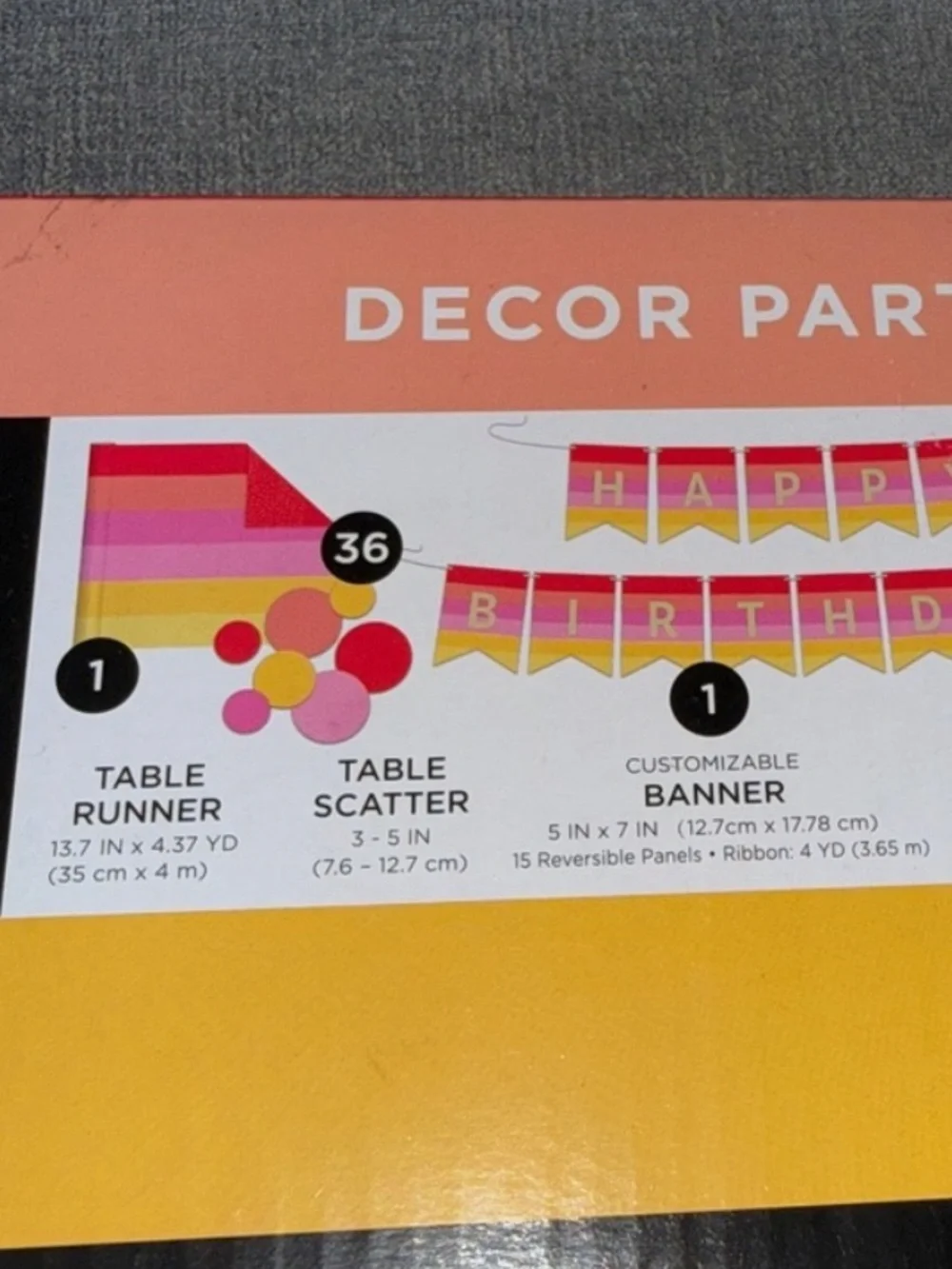 Hallmark x Crayola Color Pop Decor Party Pack - Scarlet Red, Yellow, & Pink
